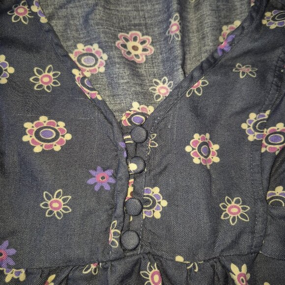 Vintage Zara Bohemian Floral Dress with Belt - Picture 2 of 6